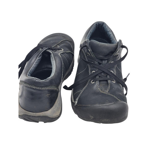 KEEN Shoes Hiking Women 10.5 Black Leather Comfort Durable Lace Up Sneakers 5322 - Picture 5 of 16